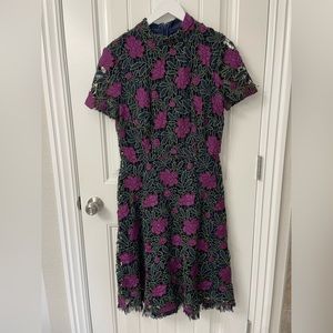 [SOLD] Tahari - Arthur S. Levine Floral Appliqué Tea Dress